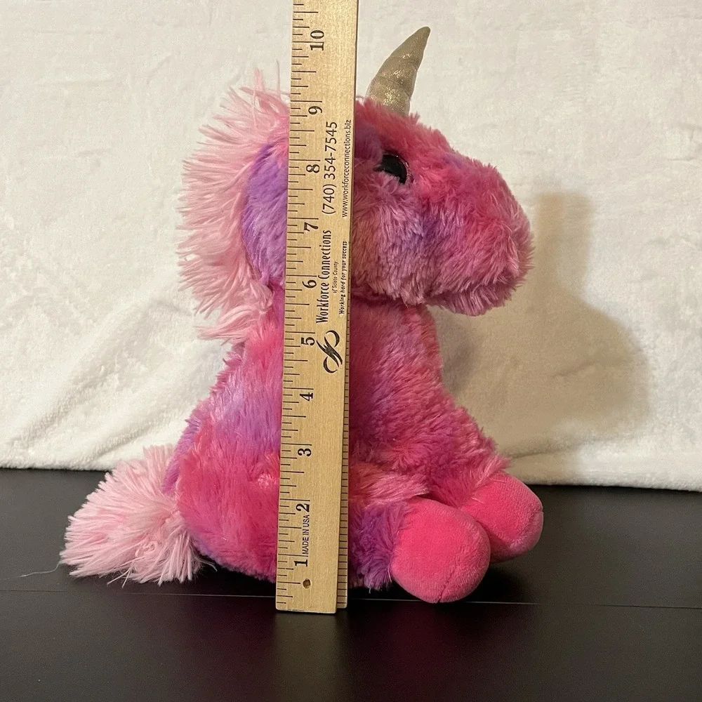 Walmart Plush Unicorn Pink Purple Glitter Eyes Lovey Rare Wal-Mart 10